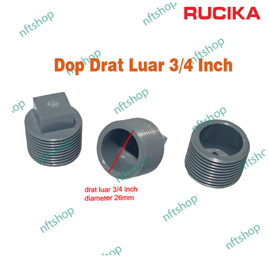 Dop Plug Tutup Drat Luar 3/4 Inch