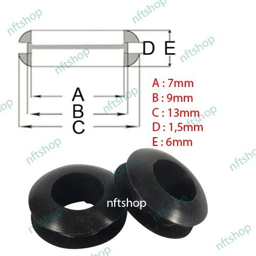 Grommet - Karet Seal Gromet Selang 7mm Hidroponik
