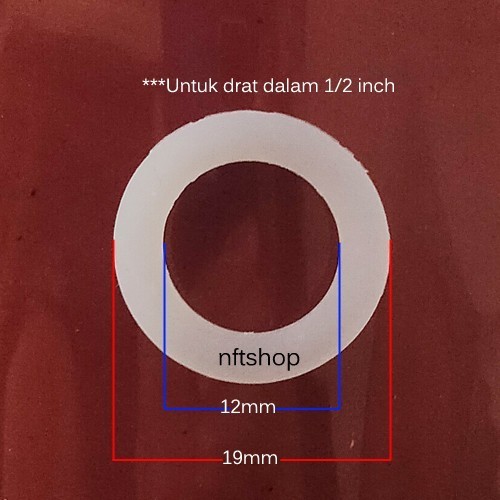 Karet Seal Shower Karet Paking Silicone Drat Dalam 1/2 inch