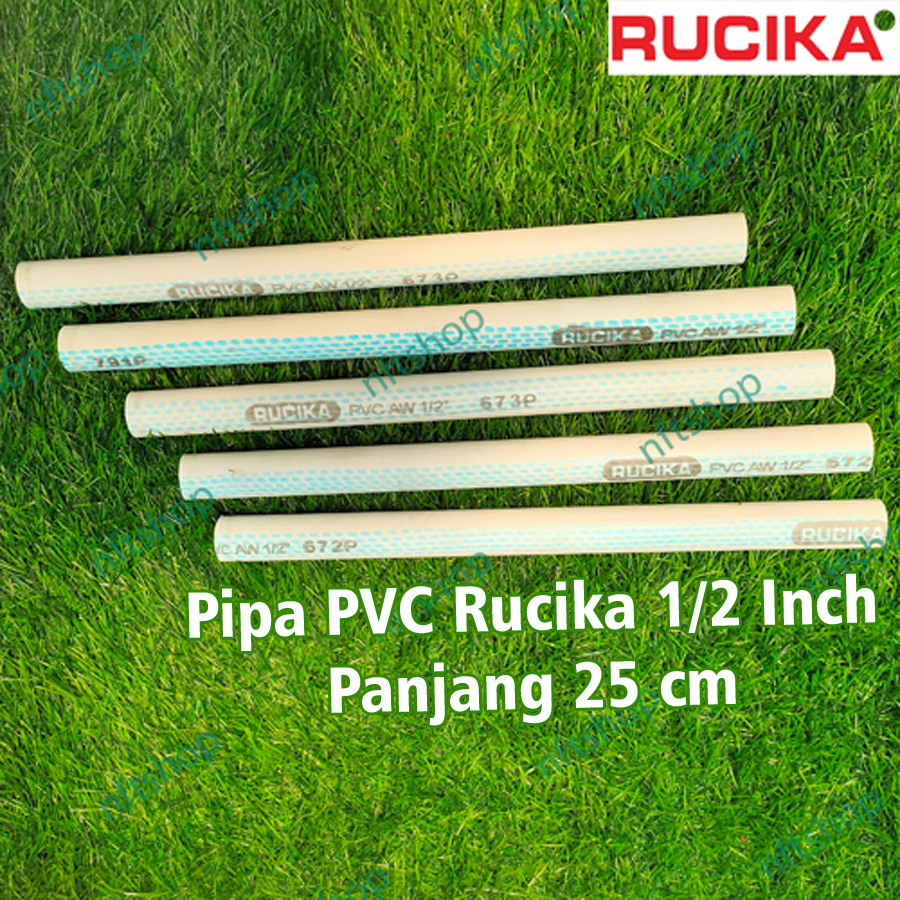 Pipa PVC Rucika AW 1/2 Inch Panjang 25cm