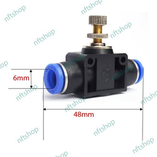 Pneumatic Speed Flow Valve PU 6mm