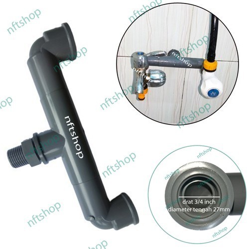 Sambungan Cabang / Splitter Kran Air Drat Dalam 3/4 Inch