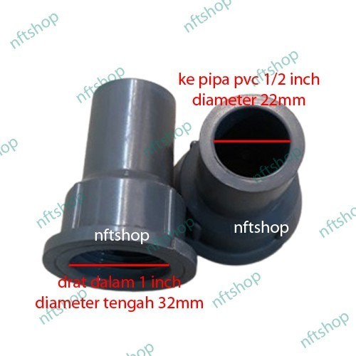 SDD - Sok Drat Dalam 1 x Pipa 1/2 inch