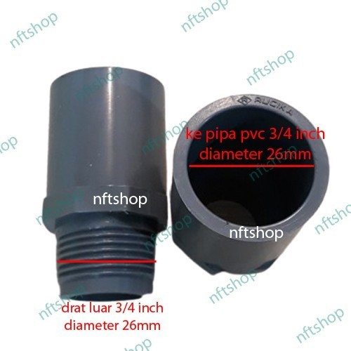 Sok Drat PVC 3/4 Inch Rucika